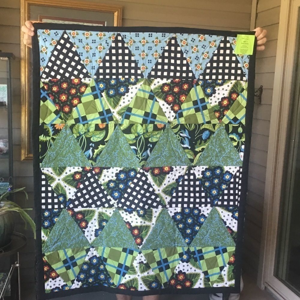 Handmade Lap Quilt Triangles